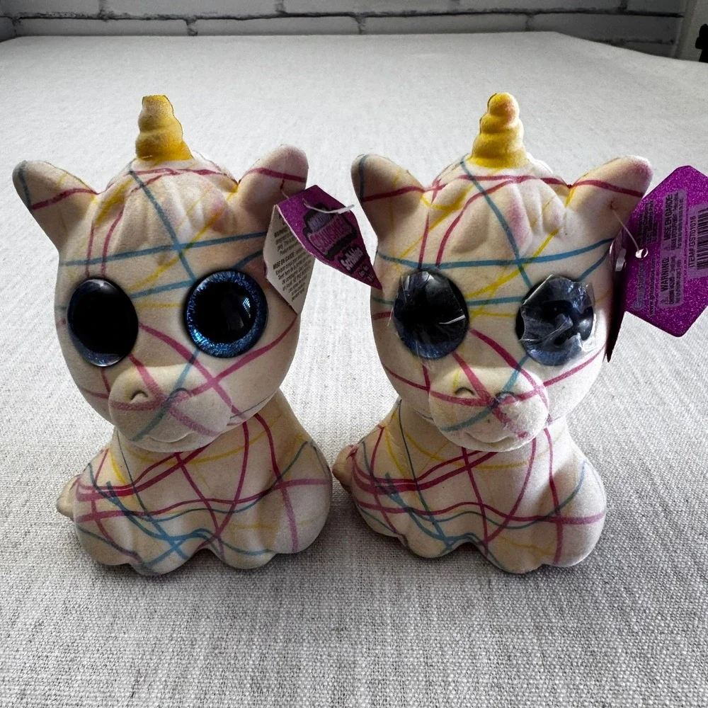 Grin Studios Amazing Squishee Unicorn Goldee Scribbles 6pc Lot/Set New with Tags